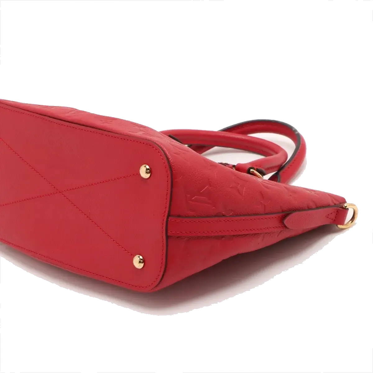 Pre-Loved Mazarine Tote Monogram Leather PM with Gold Hardware, Red