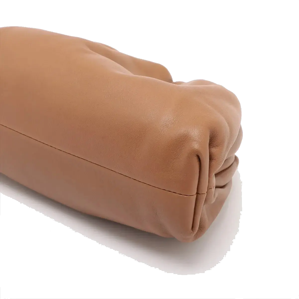 Pre-Loved The Pouch Clutch Leather Mini with Gold Hardware, Tan
