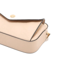 Pre-Loved GG Embossed Mini Chain Camera Bag Crossbody Bag Monogram Leather Mini with Gold Hardware, Beige