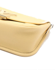 Pre-Loved Buci Crossbody Bag Leather with Silver Hardware, Vanilla Yellow