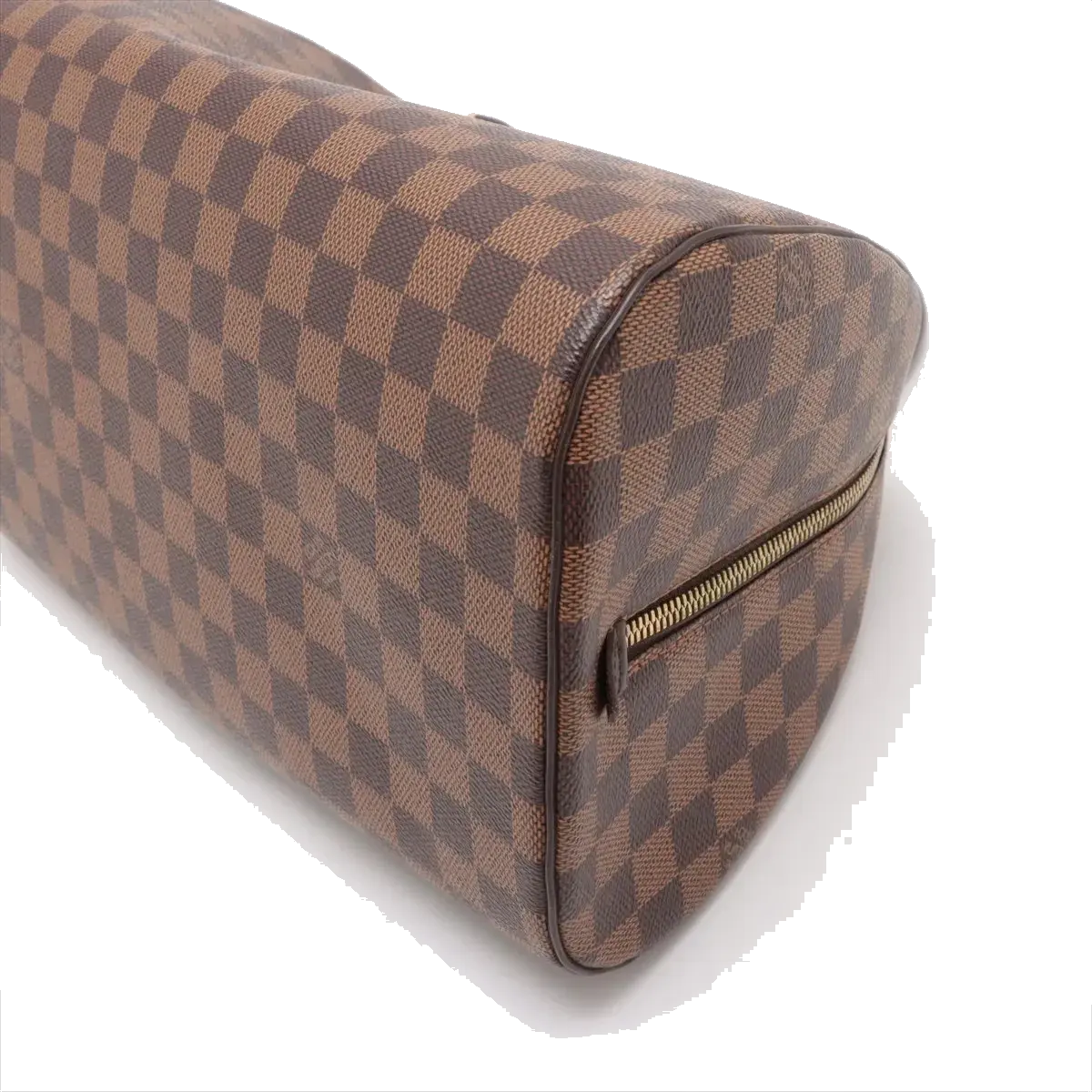 Pre-Loved Ribera MM Handbag Damier Coated Canvas MM with Gold Hardware, Brown