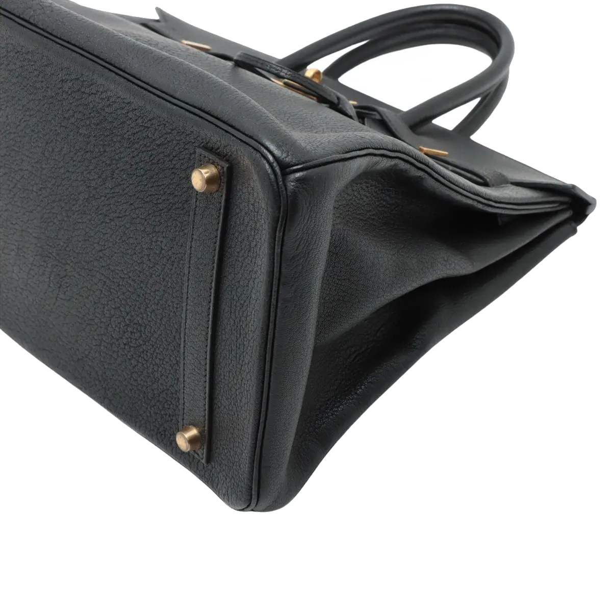 Pre-Loved Birkin Handbag Leather 35 with Gold Hardware, Black