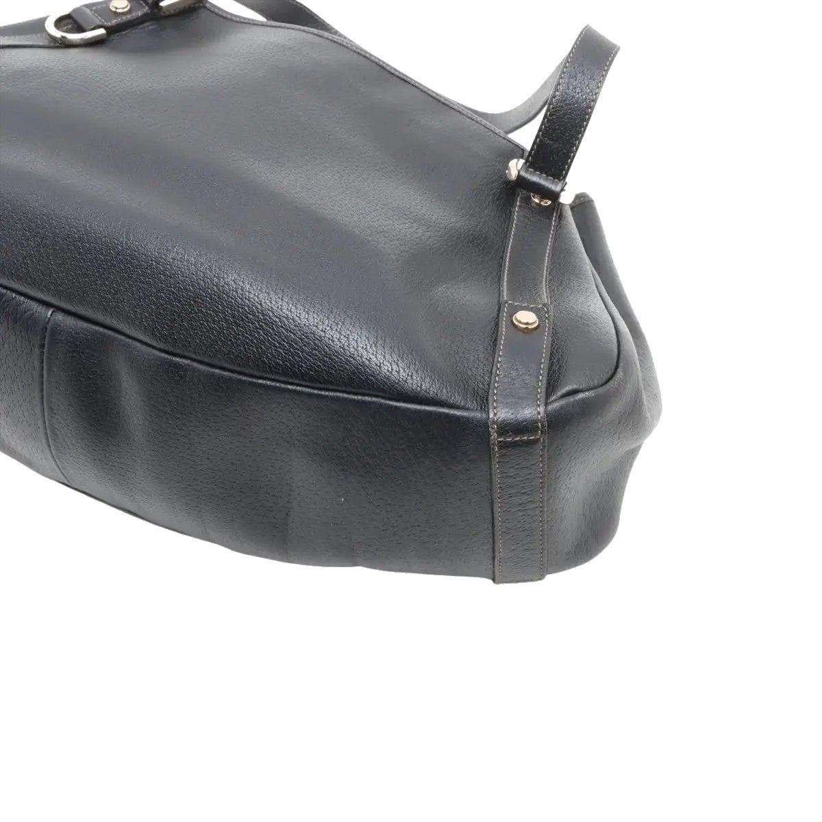 Pre-Loved Abbey D-Ring Tote Leather with Gold Hardware, Black