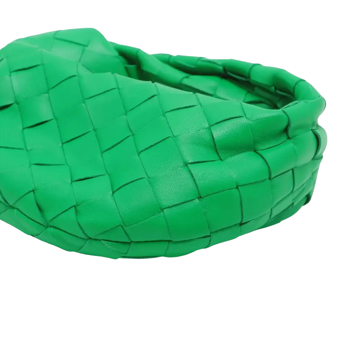 Pre-Loved Jodie Handbag Intrecciato Leather Mini with Gold Hardware, Green