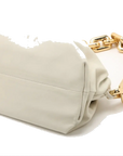 Pre-Loved The Chain Pouch Shoulder Bag Leather with Gold Hardware, Ivory