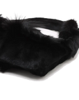 Pre-Loved Mamma Baguette Shoulder Bag Fur with Silver Hardware, Black