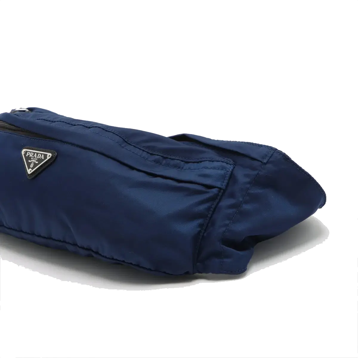 Pre-Loved Nylon Belt Bag Belt Bag Nylon with Silver Hardware, Blue