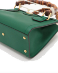 Pre-Loved Diana Bamboo Tote Leather Mini with Gold Hardware, Green
