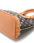 Pre-Loved Alma Handbag Monogram Coated Canvas PM with Gold Hardware, Black Multicolor