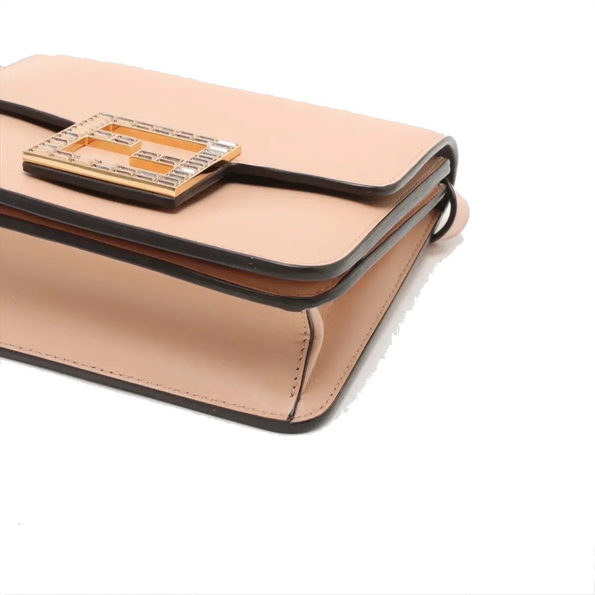 Pre-Loved Fab Crossbody Bag Leather Small with Gold Hardware, Beige