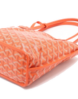Pre-Loved Anjou Tote Goyardine Coated Canvas Mini with Silver Hardware, Orange