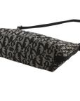 Pre-Loved Trotter Shoulder Bag Trotter Coated Canvas with Silver Hardware, Black