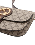 Pre-Loved Blondie Shoulder Bag Monogram Coated Canvas with Gold Hardware, Beige/Ebony