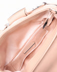 Pre-Loved Horsebit Chain Shoulder Bag Quilted Leather Small with Silver Hardware, Pink