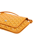 Pre-Loved Plumet Crossbody Bag Goyardine Coated Canvas with Silver Hardware, Yellow