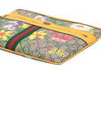 Pre-Loved Ophidia Flora Clutch Monogram Coated Canvas Large with Gold Hardware, Beige Ebony Multicolor
