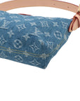 Pre-Loved Pochette Accessoires Pochette Monogram Denim with Gold Hardware, Blue