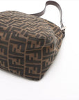 Pre-Loved Mamma Baguette Shoulder Bag Zucca Coated Canvas with Silver Hardware, Brown