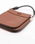 Pre-Loved Margit Handbag Leather Small with Silver Hardware, Brown