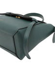 Pre-Loved Belt Bag Handbag Leather Micro with Gold Hardware, Green