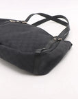 Pre-Loved Abbey D-Ring Tote GG Monogram Coated Canvas with Gold Hardware, Black