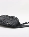Pre-Loved Belt Bag Guccissima Leather with Silver Hardware, Navy