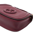 Pre-Loved Blondie Shoulder Bag Leather Mini with Gold Hardware, Burgundy