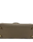 Pre-Loved Kelly Handbag Leather 28 with Gold Hardware, Etoupe