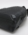 Pre-Loved GG Imprime Backpack Monogram Coated Canvas with Silver Hardware, Black