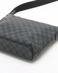 Pre-Loved Mick Crossbody Bag Damier Coated Canvas PM with Silver Hardware, Black / Graphite