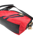 Pre-Loved Ophidia Crossbody Bag Suede Small with Gold Hardware, Red