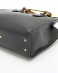 Pre-Loved Diana Bamboo Tote Leather Small with Gold Hardware, Black