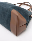 Pre-Loved Craft Tote Denim with Gold Hardware, Blue