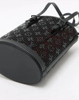 Pre-Loved Lace Bucket Bag Monogram Leather PM with Black Hardware, Black