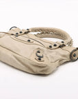 Pre-Loved First Handbag Leather Small with Aged Black Hardware, Beige