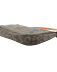 Pre-Loved Pochette Accessoires Graffiti Pochette Monogram Graffiti Coated Canvas with Gold Hardware, Brown with Khaki Green Graffiti