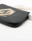 Pre-Loved Blondie Shoulder Bag Leather with Gold Hardware, Black