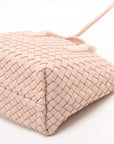 Pre-Loved Cabat Tote Intrecciato Leather Mini with Gold Hardware, Pink