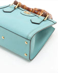 Pre-Loved Diana Bamboo Tote Leather Mini with Gold Hardware, Light Blue