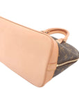 Pre-Loved Alma Handbag Monogram Coated Canvas PM with Gold Hardware, Brown