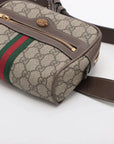 Pre-Loved Ophidia Belt Bag Monogram Coated Canvas Small with Gold Hardware, Beige Ebony