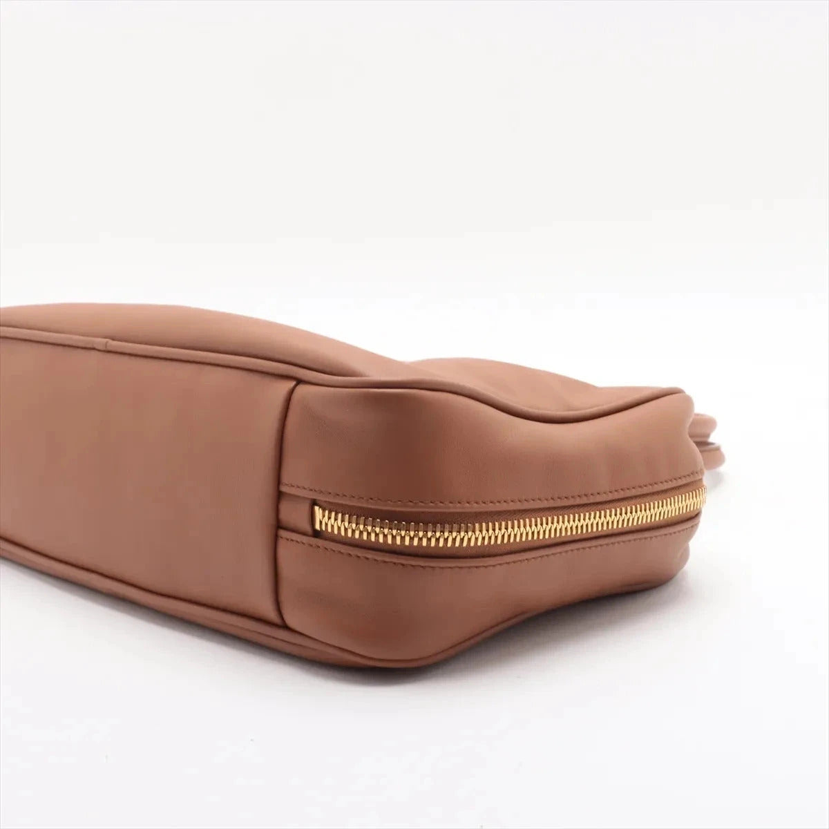 Pre-Loved Bowling Bag Handbag Leather with Gold Hardware, Brown