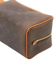 Pre-Loved Dopp Kit Pochette Monogram Coated Canvas with Gold Hardware, Brown