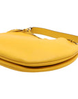 Pre-Loved Fortune Hobo Shoulder Bag Leather with Silver Hardware, Yellow