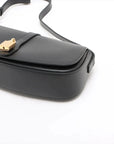 Pre-Loved Tabou Clutch on Strap Shoulder Bag Leather with Gold Hardware, Black