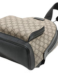 Pre-Loved GG Supreme Backpack GG Supreme Coated Canvas Small with Silver Hardware, Beige/Ebony