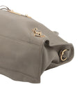 Pre-Loved Classic Metallic Edge City Handbag Leather with Gold Hardware, Gray