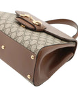 Pre-Loved Horsebit 1955 Handbag Monogram Coated Canvas with Gold Hardware, Beige/Brown