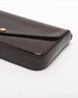 Pre-Loved Pochette Félicie Crossbody Bag Monogram Patent Leather with Gold Hardware, Amarante