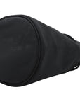 Pre-Loved Wheel Drawstring Bucket Bag Nylon XS with Silver Hardware, Black